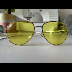 Illesteva Gold Yellow Tint Sunglasses